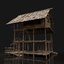 3D 30 enterable medieval houses