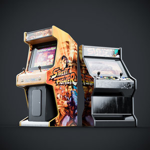 3D arcade machine cabinet model