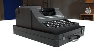 typewriter 3D model