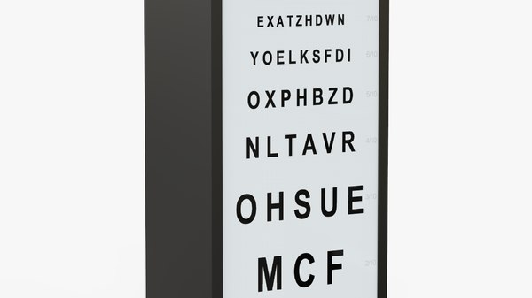 3D acuite chart optic monoyer model - TurboSquid 1568319