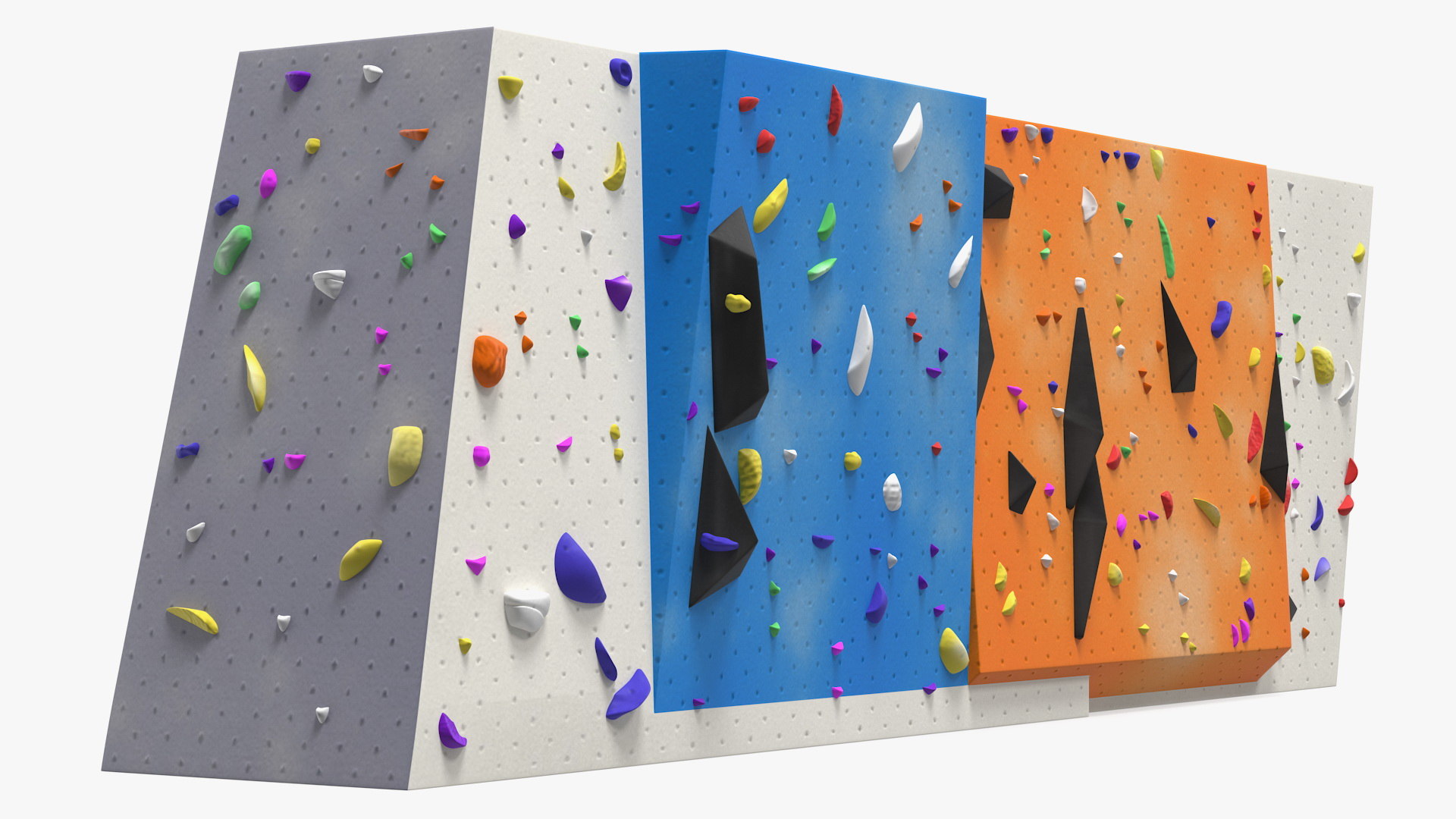 3D small bouldering climbing wall TurboSquid 1568542