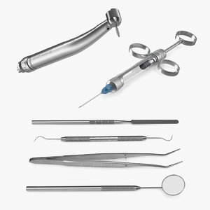 basic dental instruments 2 3D