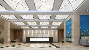 3D hotel lobby
