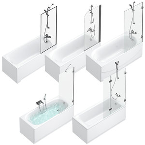 bath shower curtains villeroy 3D model
