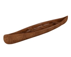 3D model canoe wooden