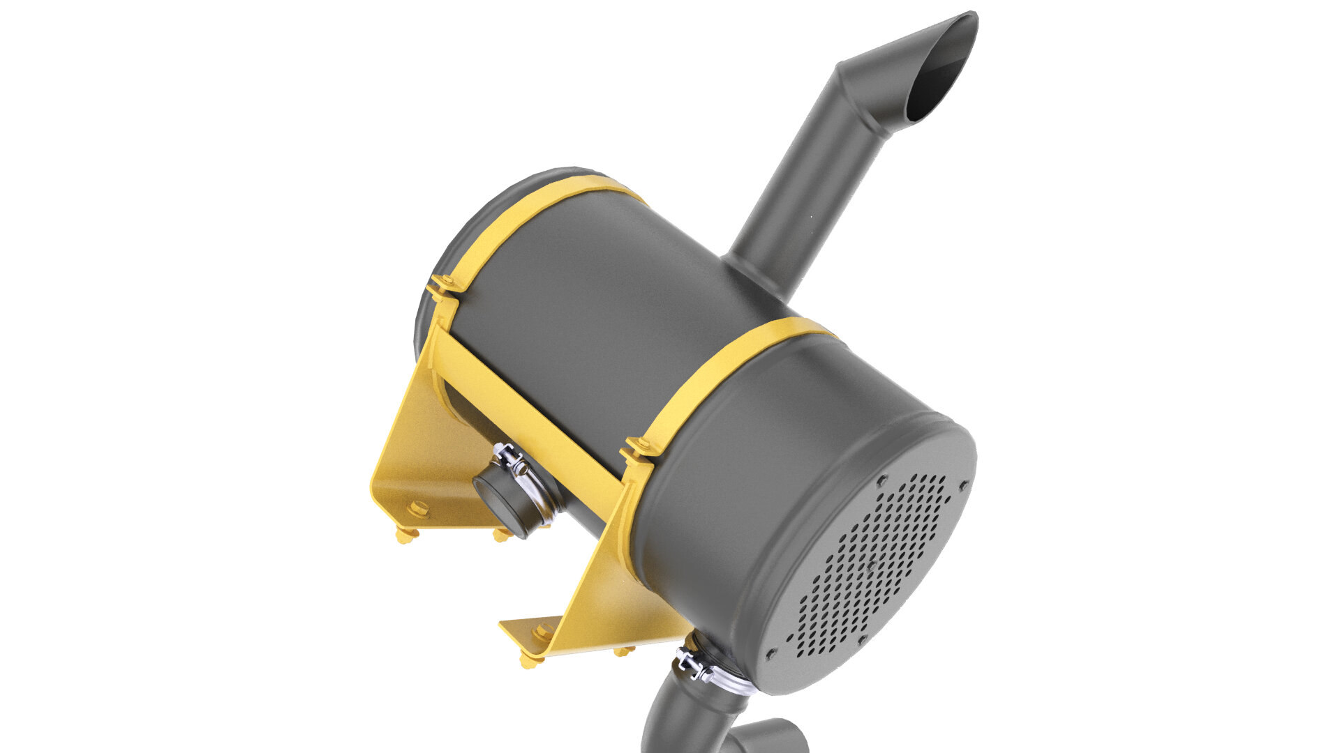 3D muffler semi truck model TurboSquid 1569178