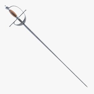antique rapier sword 3D model