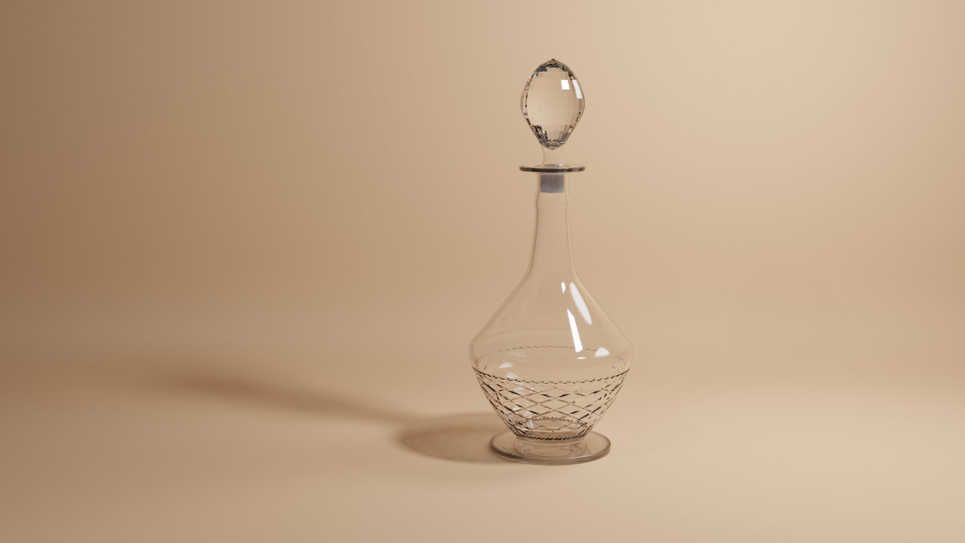 Crystal wine bottle 3D model TurboSquid 1569338