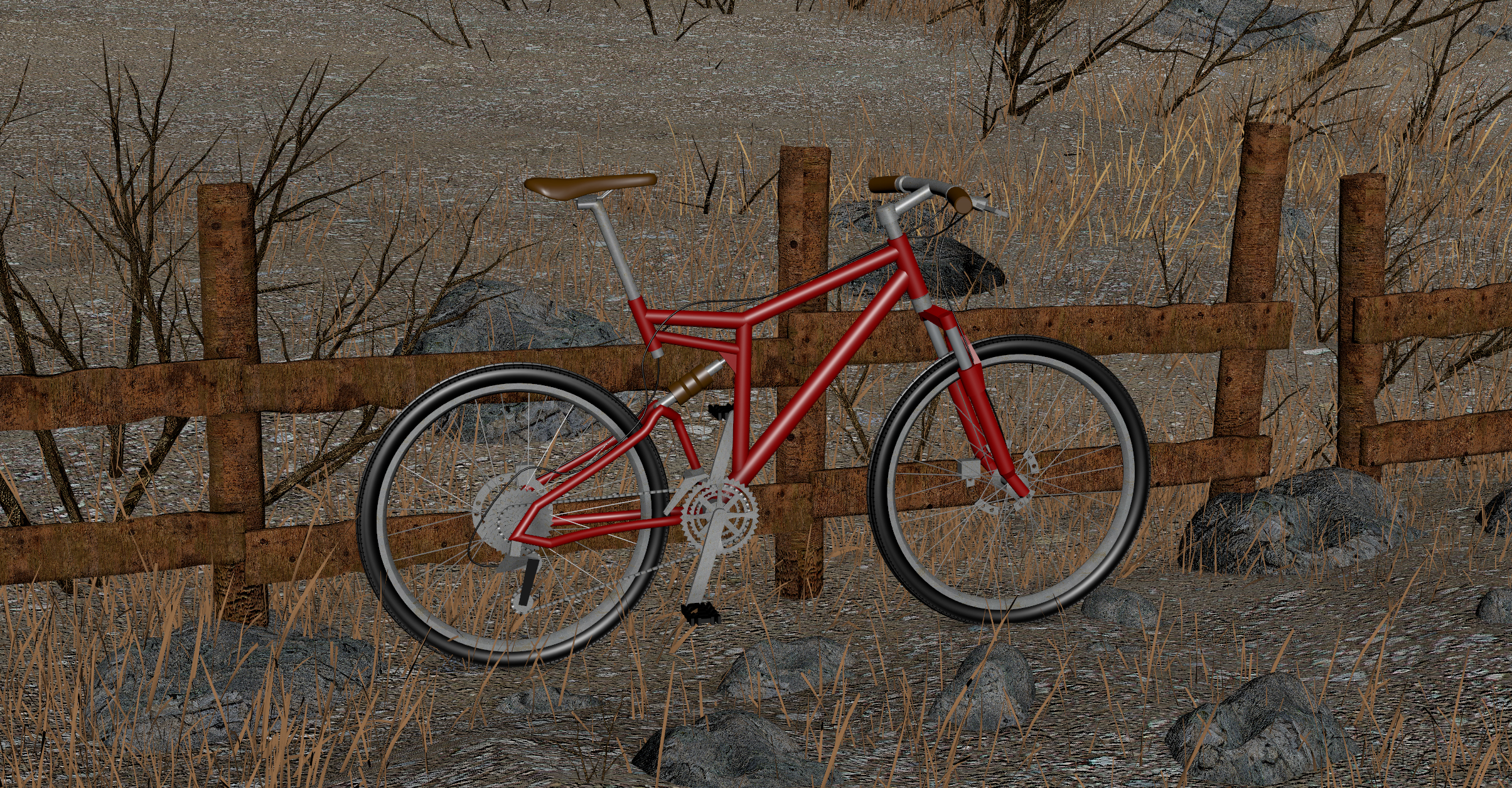 desert bike lane3d模型
