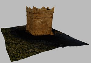 3D model old hunting lodge
