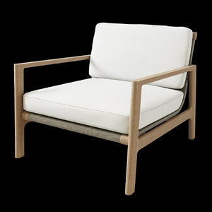 mesa teak lounge chair 3D model