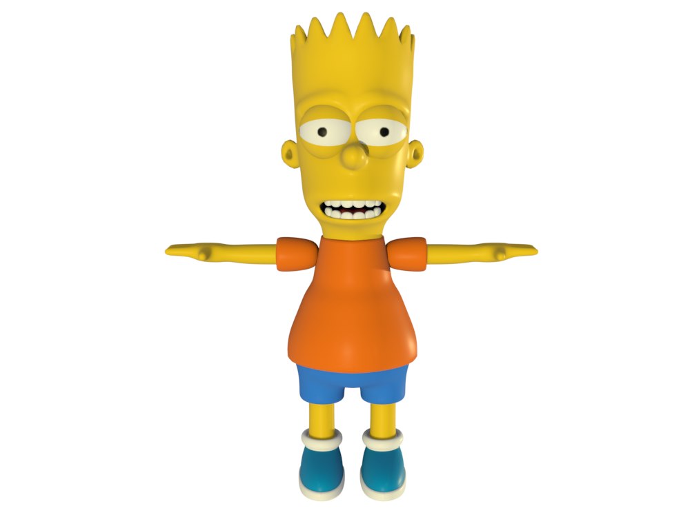 Simpson 3d werkstatt. Барт симпсон 3д модель. Симпсоны 3d. Макет Барта Симпсона. Бумажные модельки Симпсонов