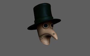 3D hat mask plague doctor