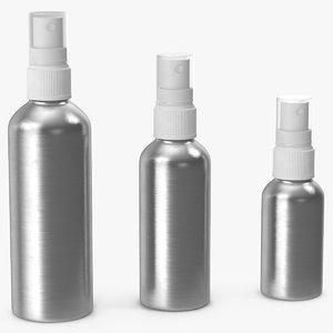 3D spray bottles aluminum