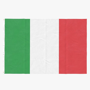3D flag laying pose italy
