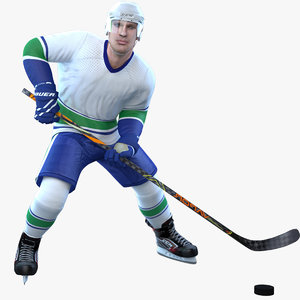 rigged pbr hockey player 3D model