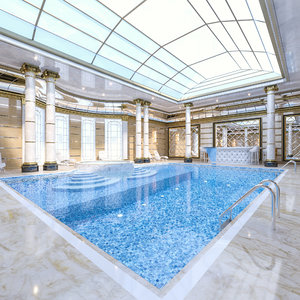 3D model indoor swimming pool