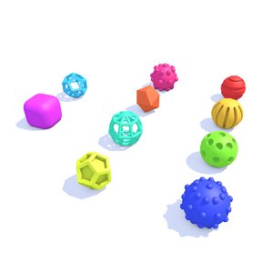 3D plastic toy balls hyper