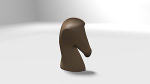 3D chess horse