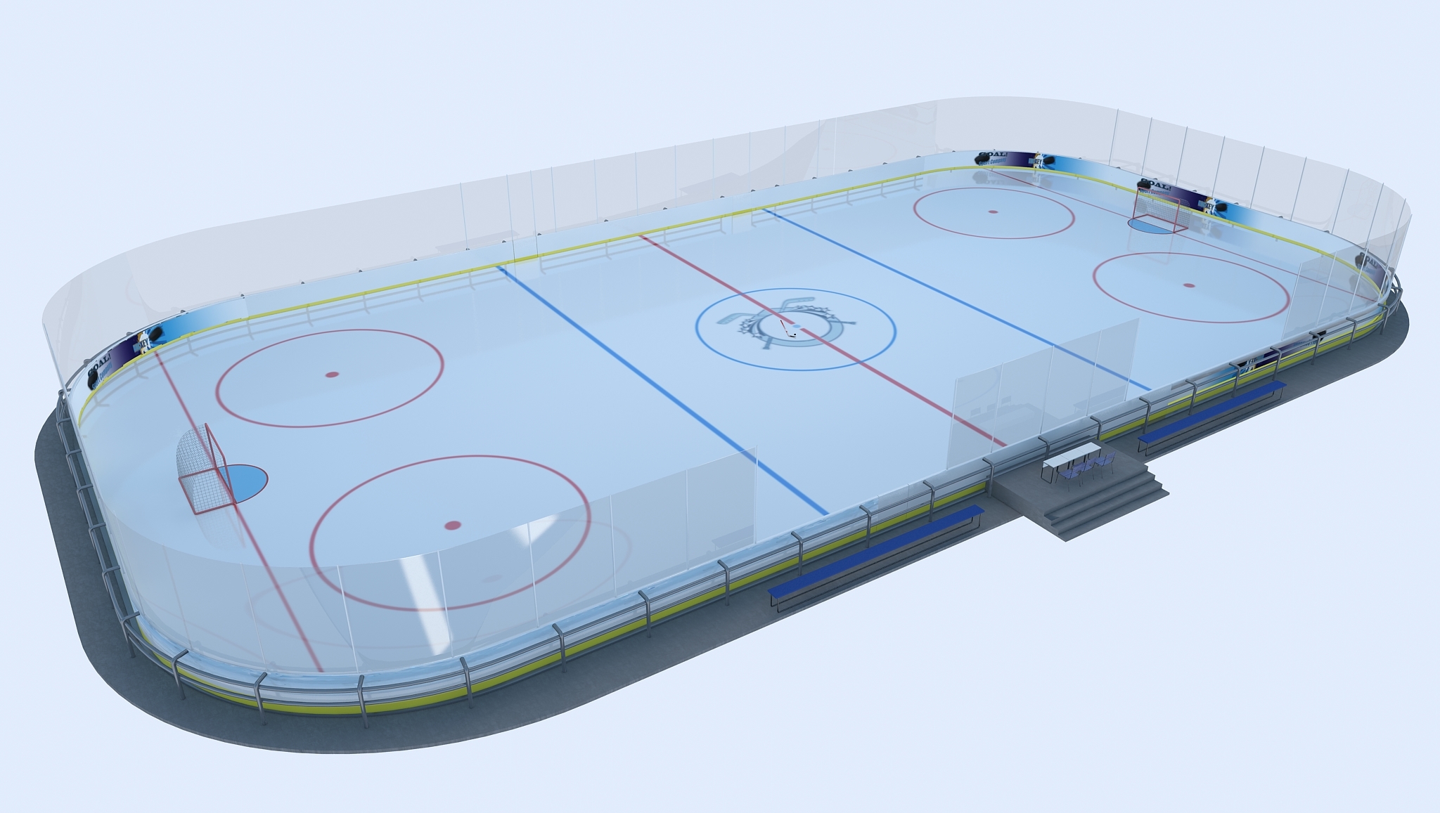 3D ice hockey rink model TurboSquid 1570281