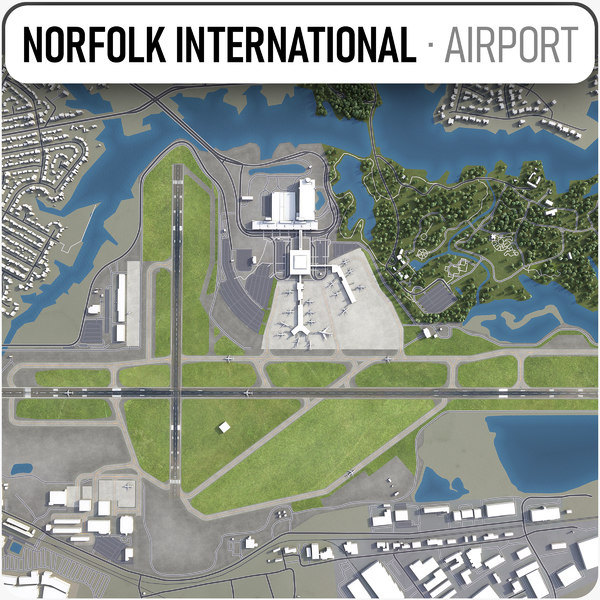3d Norfolk International Airport Turbosquid