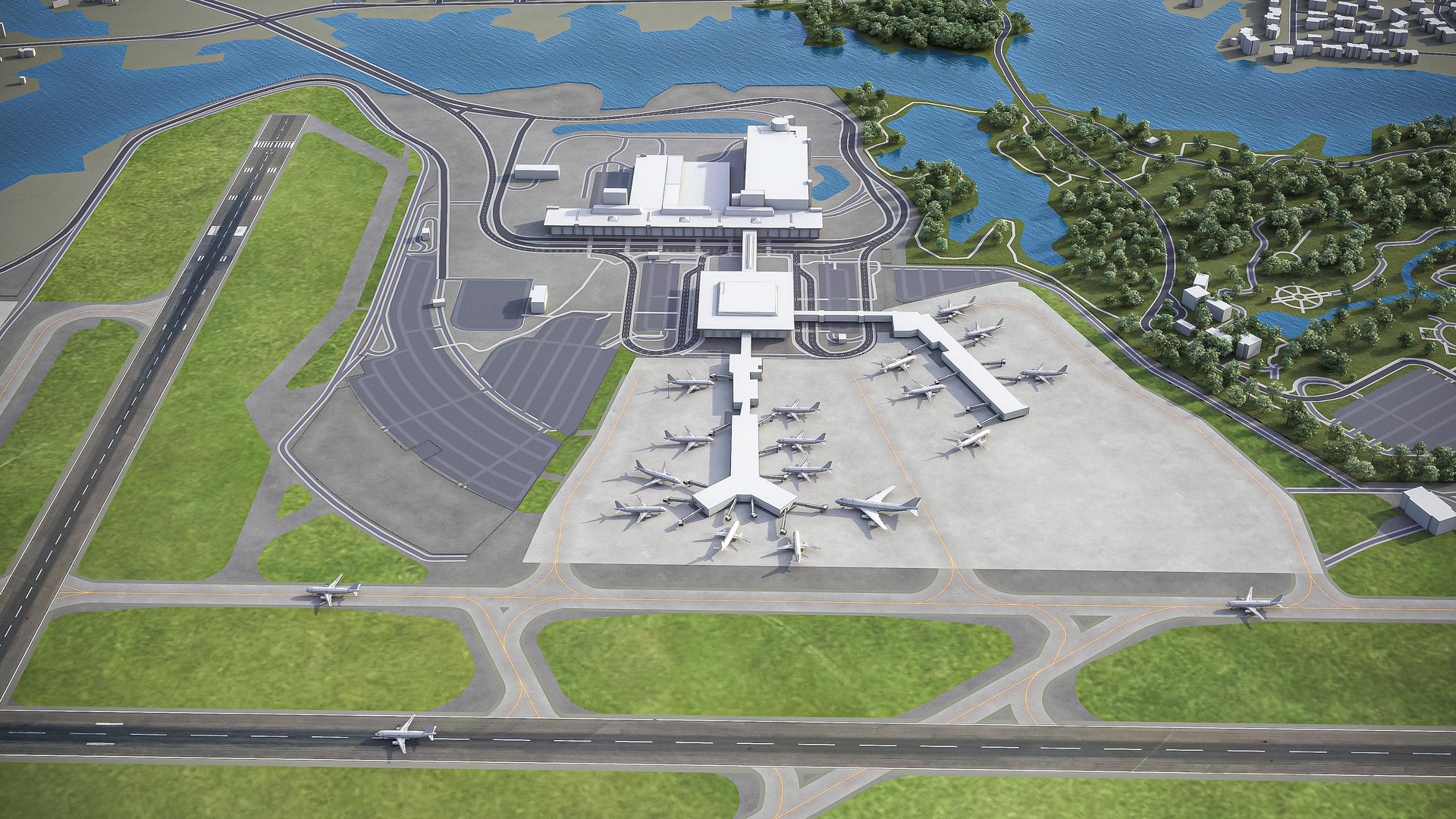 3D norfolk international airport TurboSquid 1570533