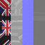 3D flag folded triangle united kingdom