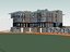 football administrative building facade 3D model