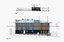 football administrative building facade 3D model