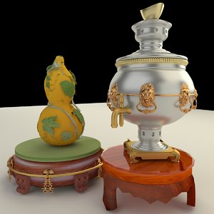3D chinese tea pot