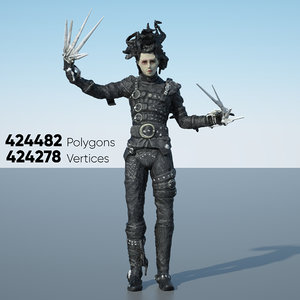 3D edward scissorhands action figure
