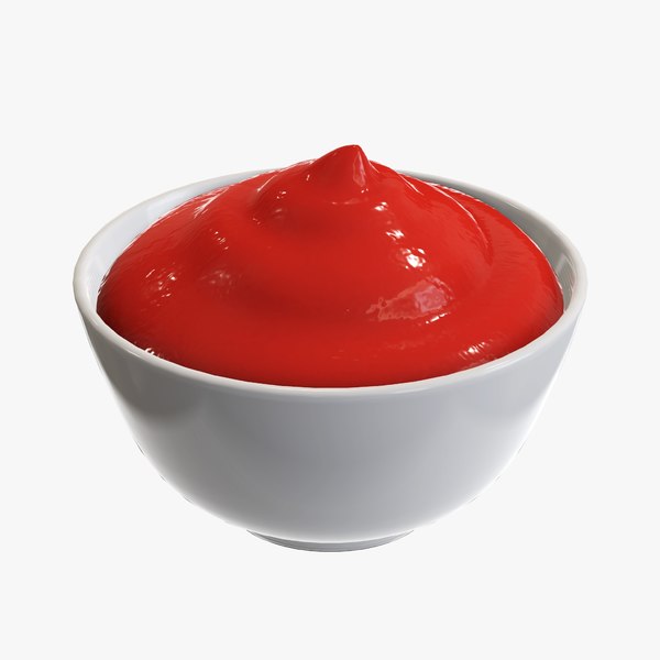 ketchup bowl tomato 3d model