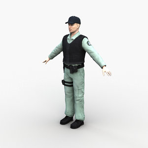 3D character police officer 0016