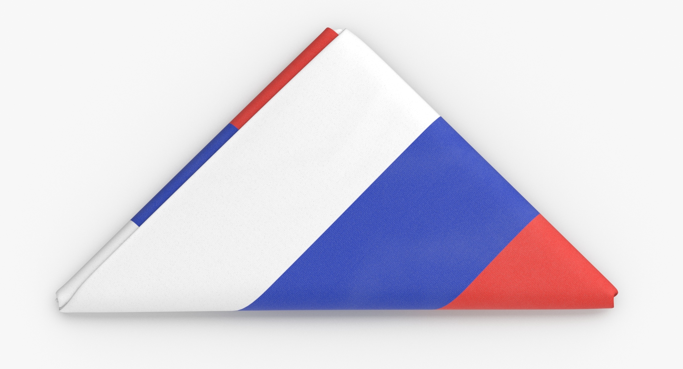 flag folded triangle russia3d模型