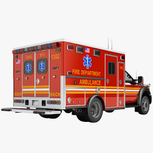 3D f450 2012 ambulance model