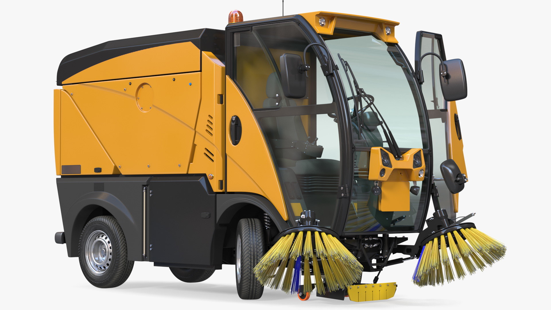 3D compact road sweeper rigged - TurboSquid 1571933