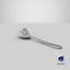 3D steel spoon flour model