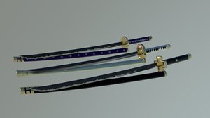 zoro s swords 3D