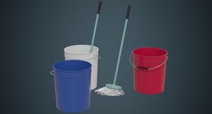 bucket mop 1a 3D model