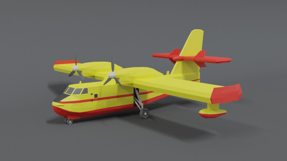 3D canadair cl 215 model - TurboSquid 1572307