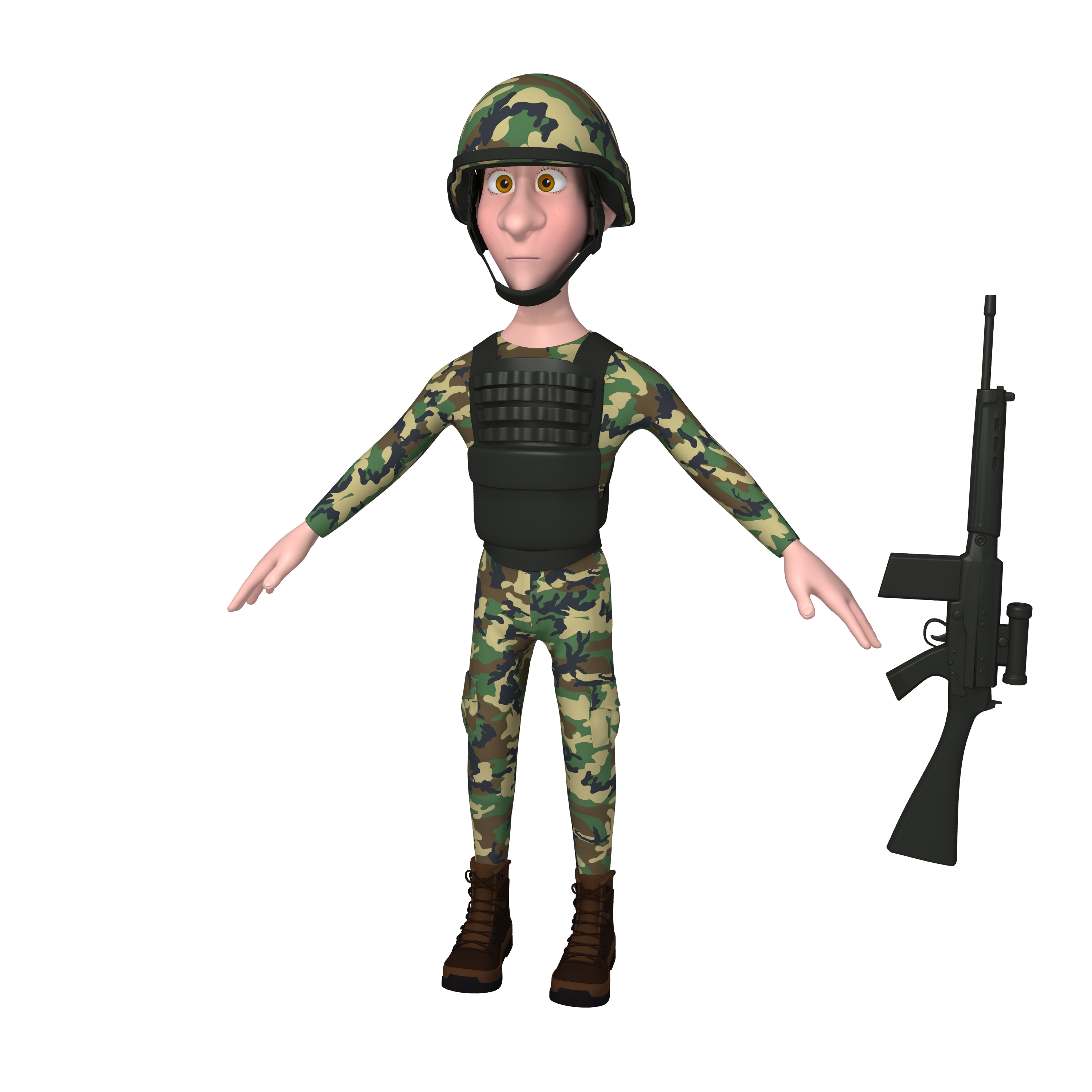 Soldat Cartoon 3D-Modell - TurboSquid 1572489