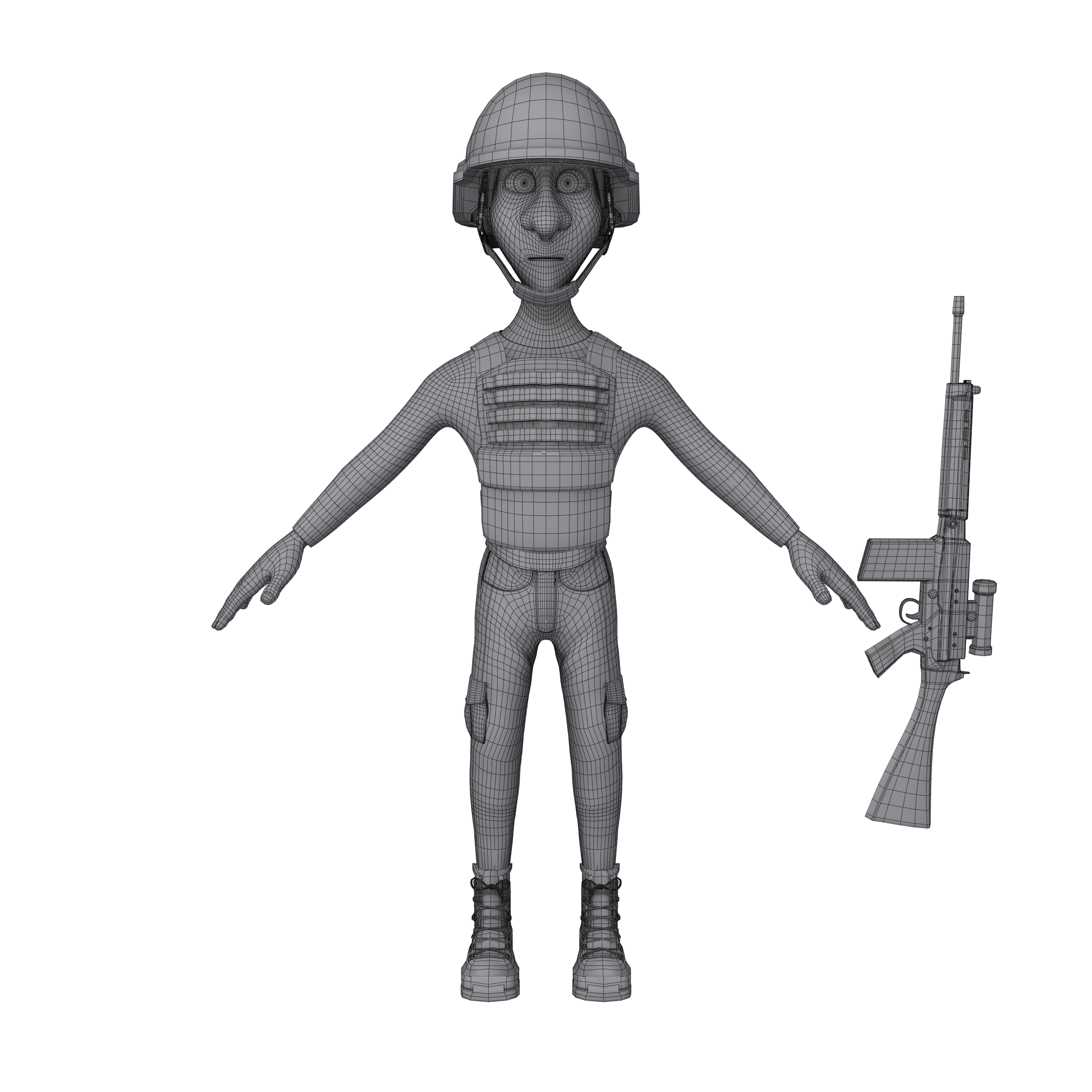 Soldat Cartoon 3D-Modell - TurboSquid 1572489