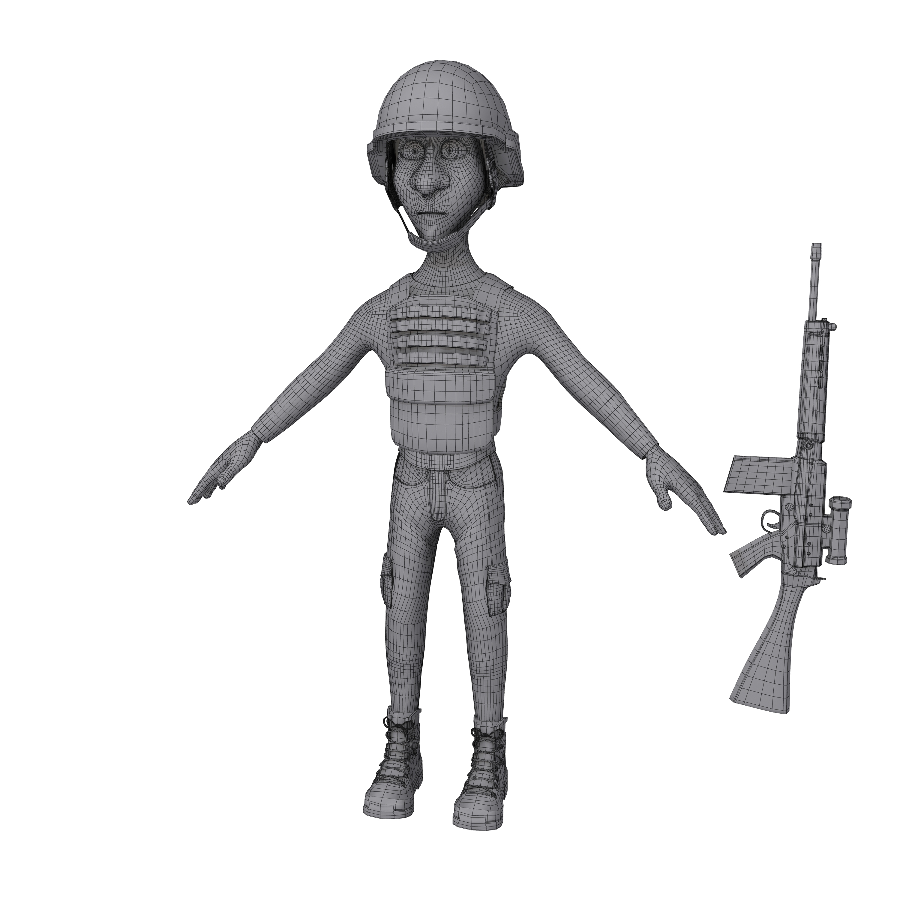 Soldat Cartoon 3D-Modell - TurboSquid 1572489