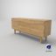 apex white oak sideboard 3D model