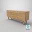 apex white oak sideboard 3D model