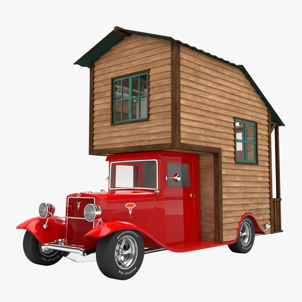 3D model truck caravan