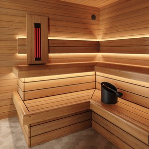 sauna infrared 3D model