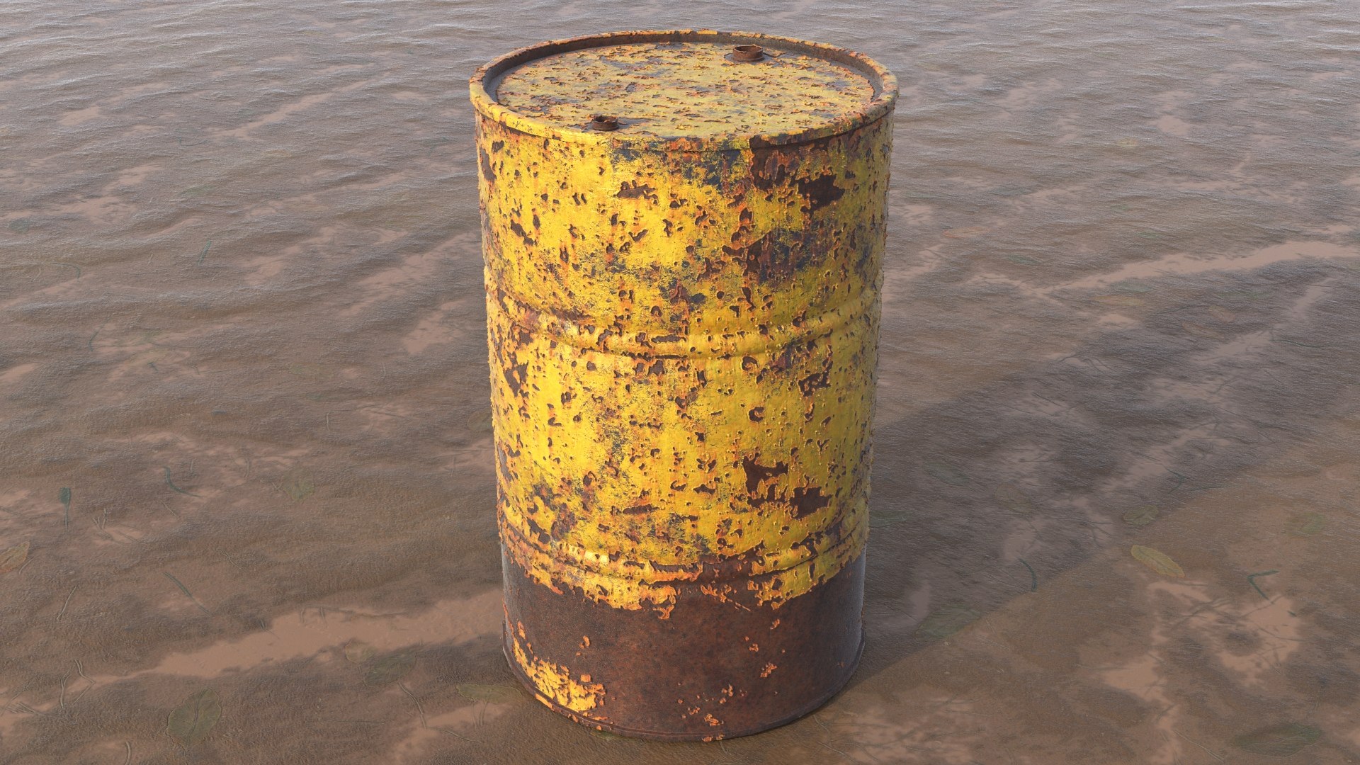 Oil rusted drum model TurboSquid 1573299