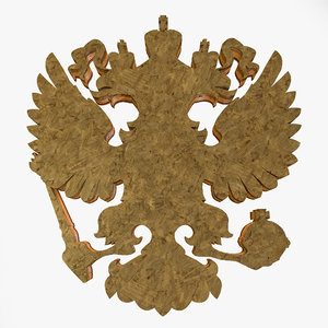 vectorised russian herb eagles 3D model