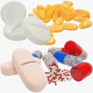 3D pills tablet v2 model